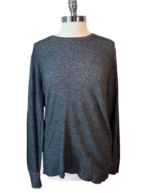 Reclaim Crewneck Long-Sleeve Knit Shirt Size XL Charcoal Gray